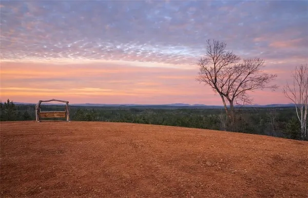 a view of an outdoor space and mountain view