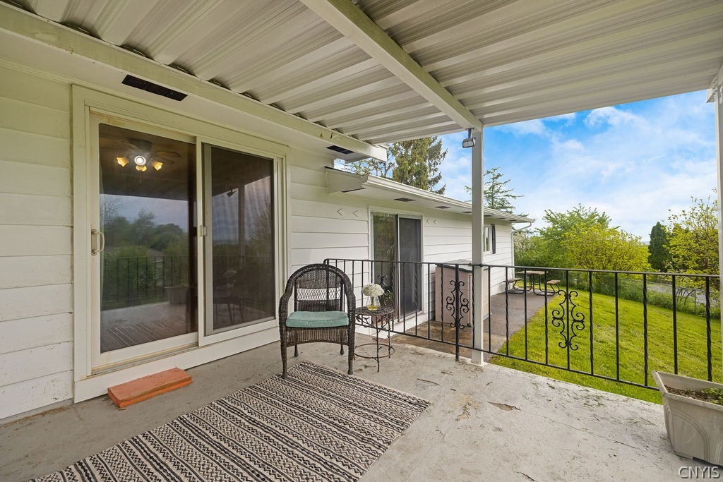 4156 Griffin Road Onondaga, NY 13215 - Photo 14 of 19 Terrace from dining room overlooking private yard