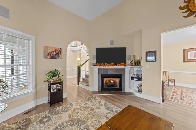 a bathroom with a sink mirror and vanity