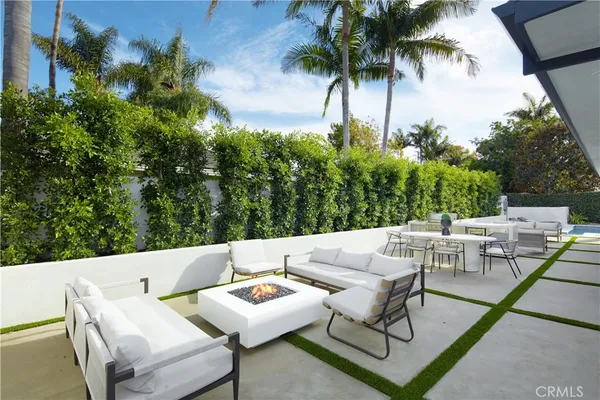 a view of an outdoor space with seating