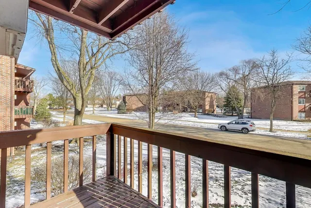a view of city from a balcony