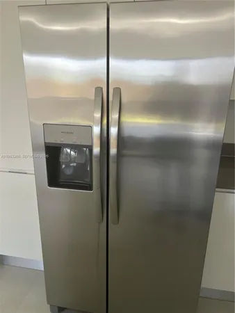 a close view of refrigerator in kitchen