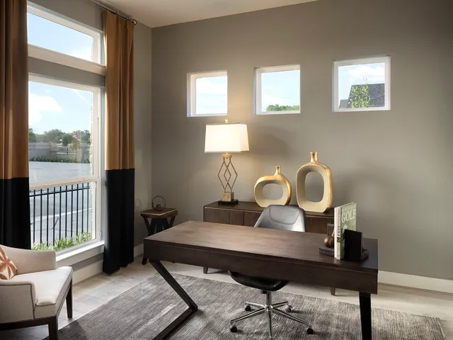 a view of a workspace with a window