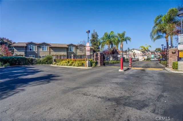 a view of a city with a building in the background