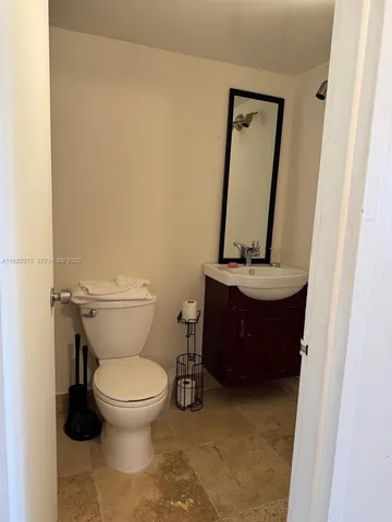 a bathroom with a toilet