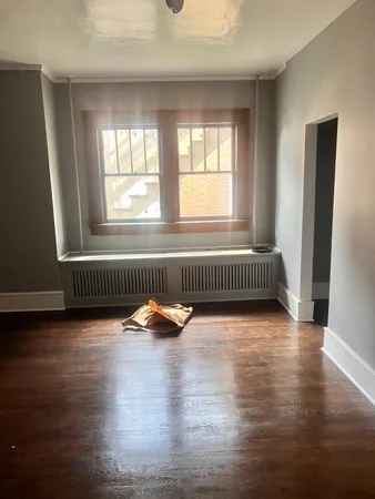 an empty room with window