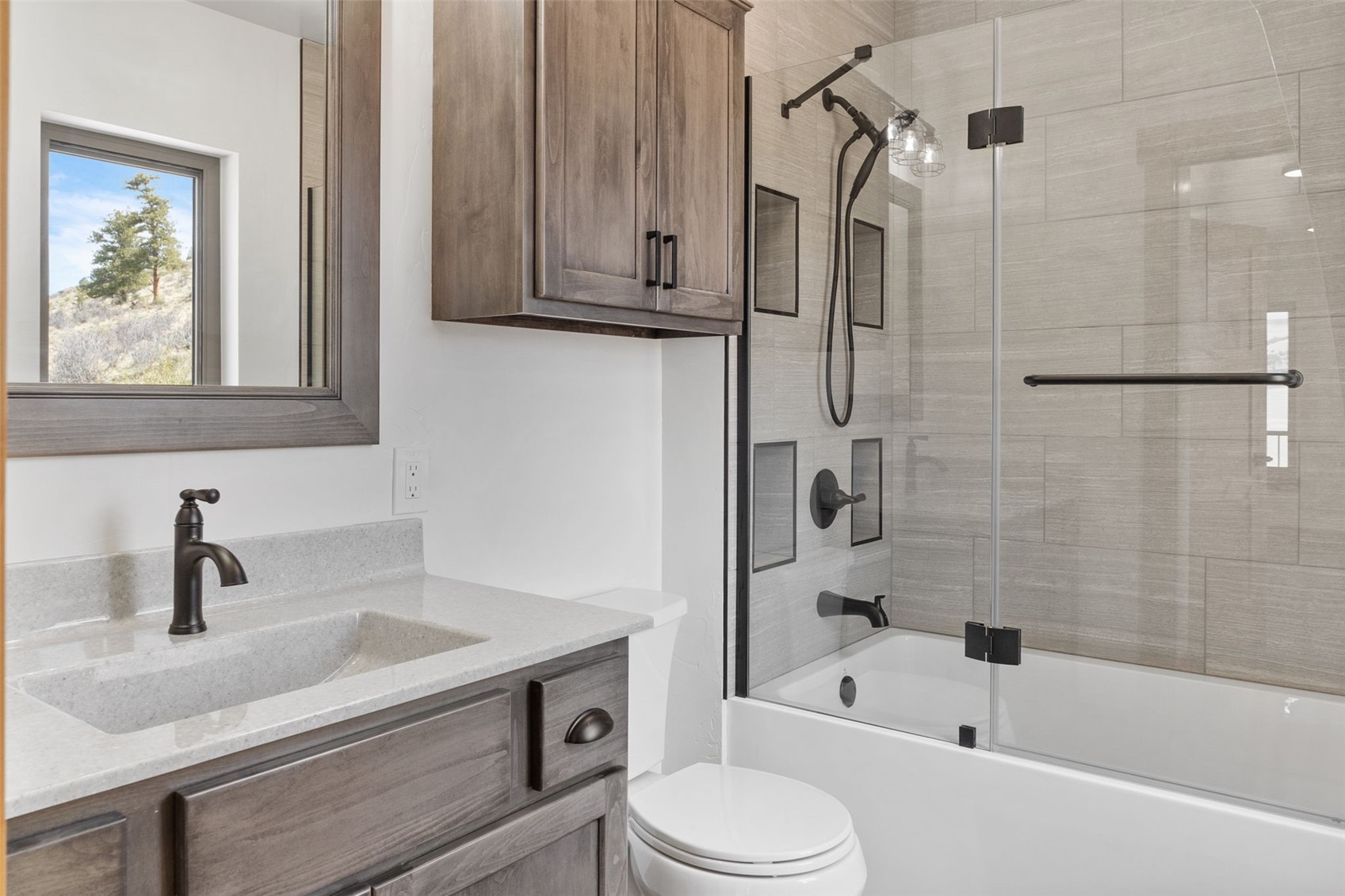 3415 Redhill Road Fairplay, CO 80440 - Photo 44 of 50 a bathroom with a sink a toilet and shower
