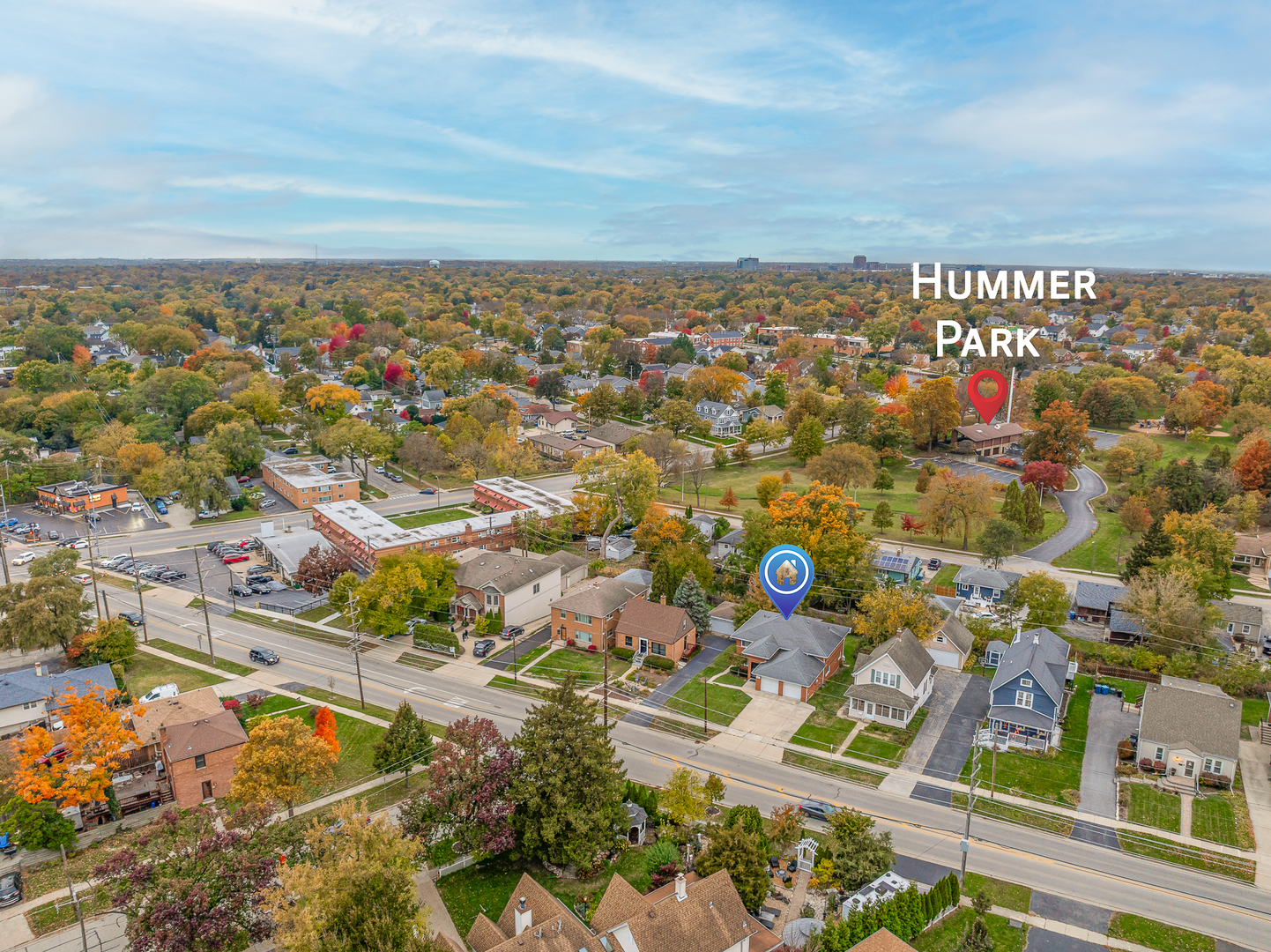 332 Maple Avenue, Unit 1 Downers Grove, IL 60515 - Photo 27 of 29 an aerial view of residential building and car parked
