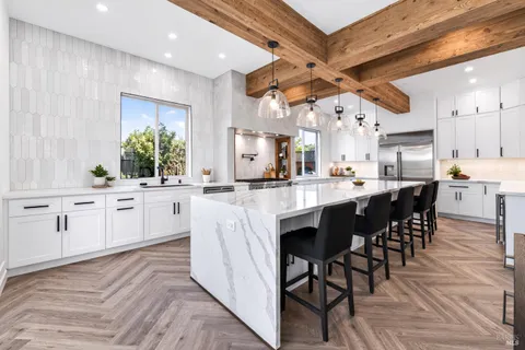 a store room with lots of furniture