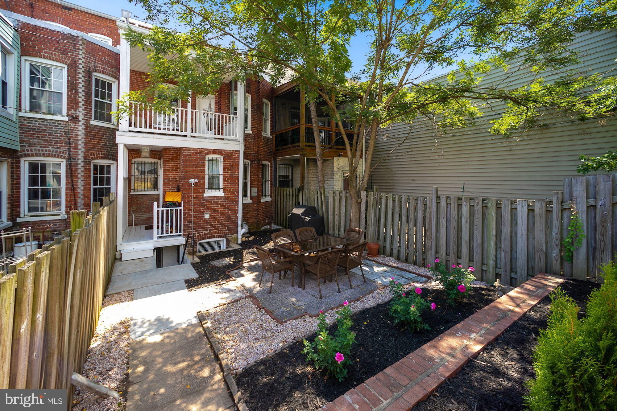 1125 Columbia Road Northwest Washington, DC 20009 - Photo 30 of 47 Back of house and outdoor space.