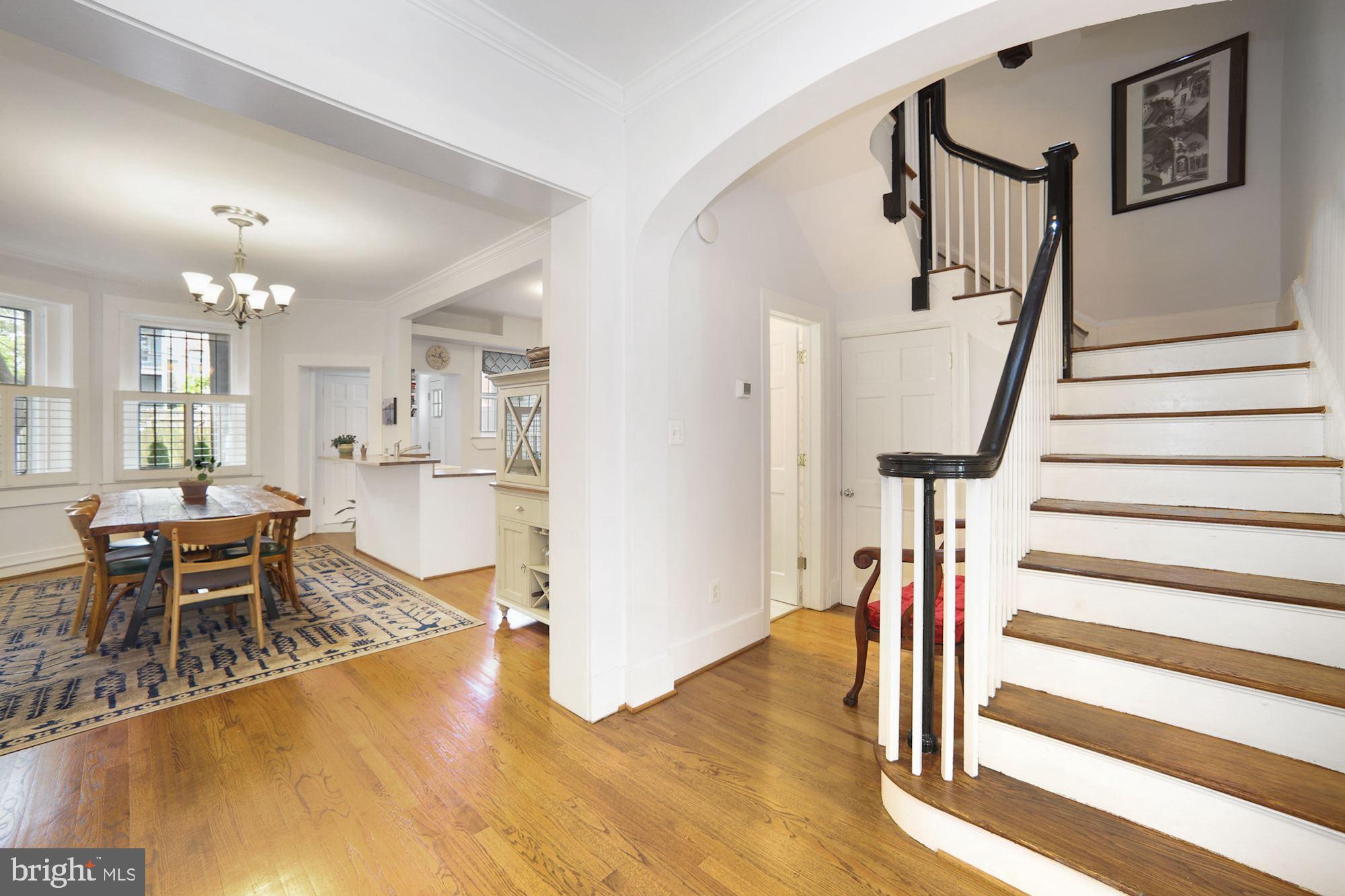 1125 Columbia Road Northwest Washington, DC 20009 - Photo 5 of 47 Entrance Hall and gorgeous stairway.