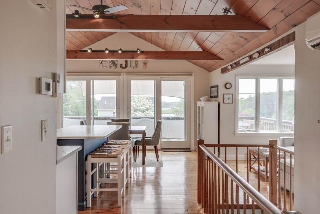 7 Brooks Road Gloucester, MA 01930 - Photo 15 of 33 a view of a dining room with furniture window and outside view