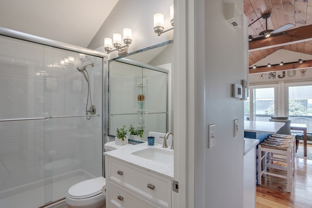 7 Brooks Road Gloucester, MA 01930 - Photo 25 of 33 a bathroom with a sink a toilet and shower