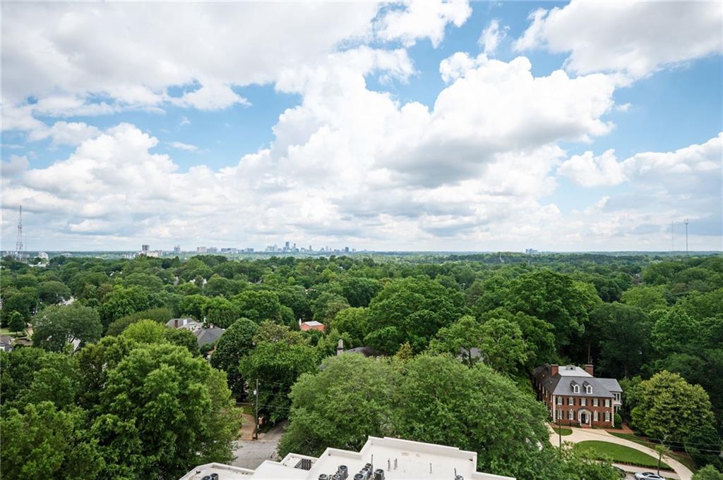 145 15th Street Northeast, Unit 1225 Atlanta, GA 30361 - Photo 20 of 54 a view of a city with lush green forest