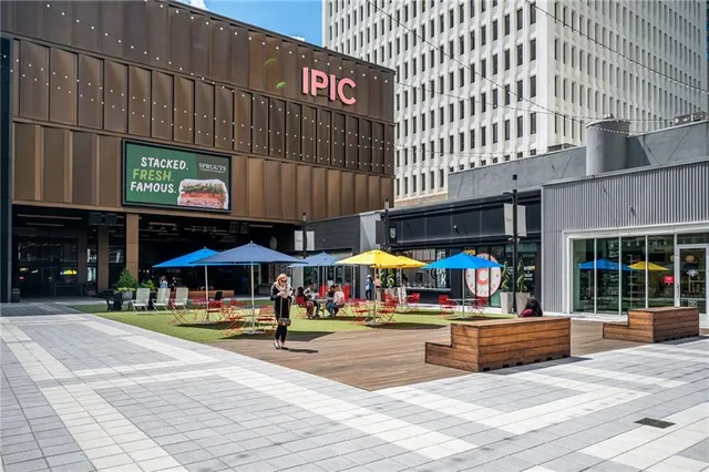 a view of outdoor space with seating area