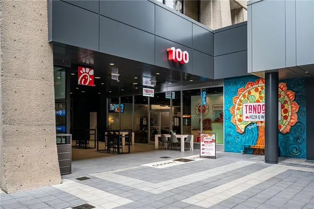 a sign on the side of a building