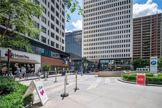 a view of a building with entryway