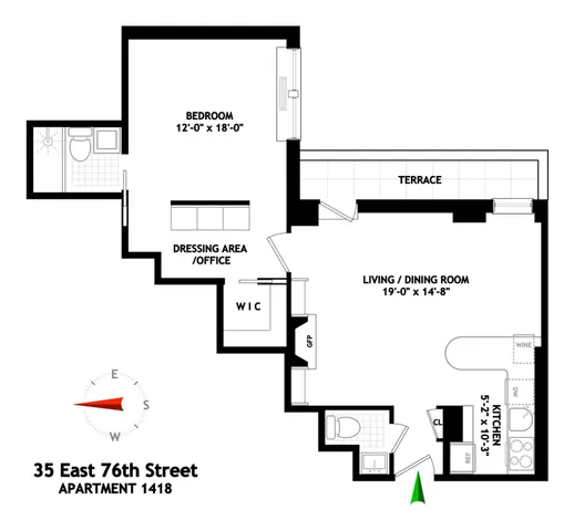 $1,295,000 | 35 East 76th Street, Unit 1418 | Lenox Hill