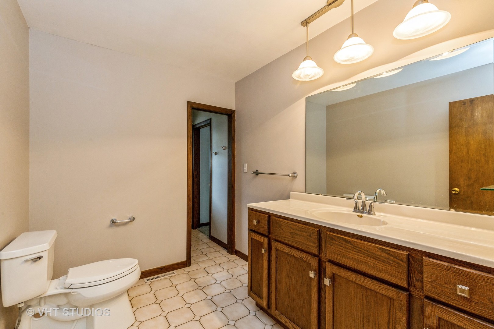41W723 Lenz Road Elgin, IL 60124 - Photo 9 of 41 a bathroom with a sink a toilet and a mirror
