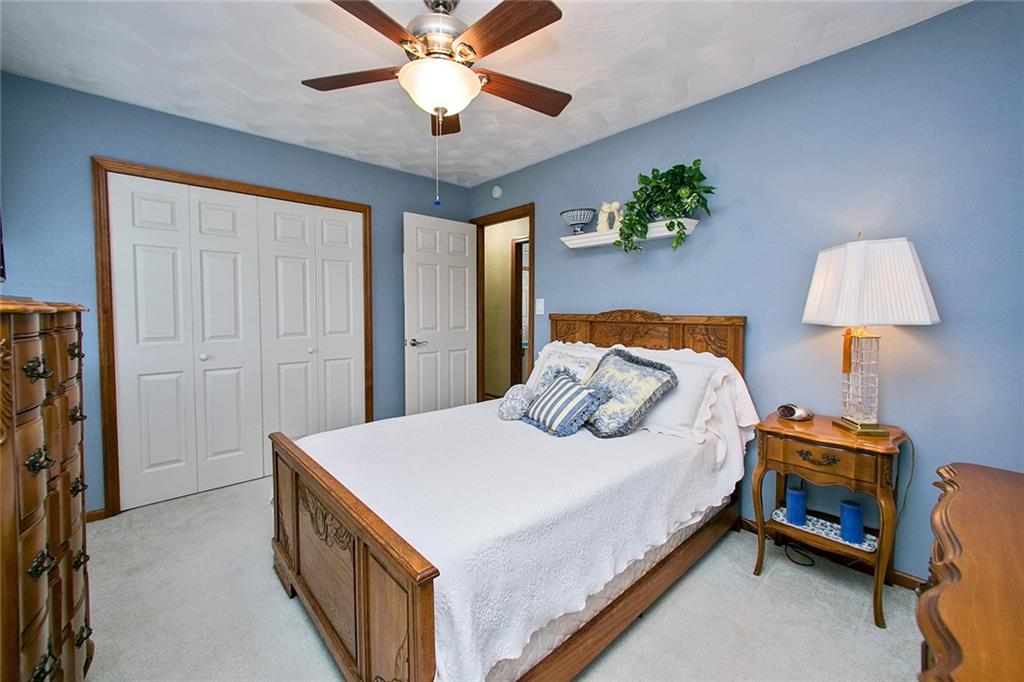 83 Rustic Ridge Drive Pittsburgh, PA 15239 - Photo 20 of 25 Bed Room with Paddle Fan and Roomy Closet