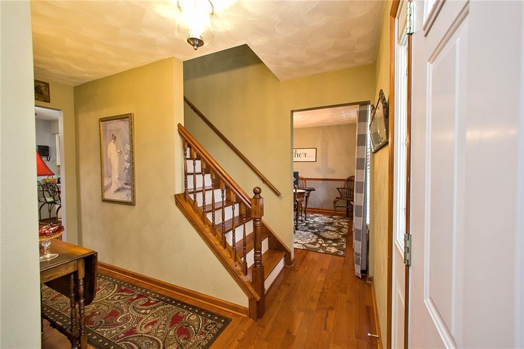 83 Rustic Ridge Drive Pittsburgh, PA 15239 - Photo 3 of 25 Entry Hall Looking into the Living Room. Notice the Oak Hard Wood Flooring