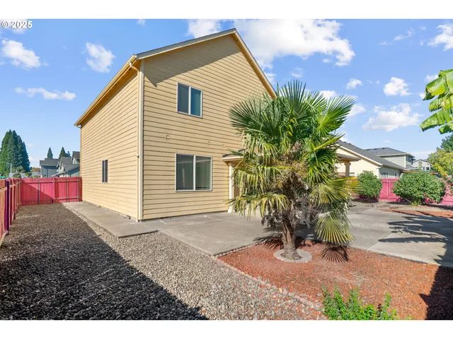 a view of a house with a patio