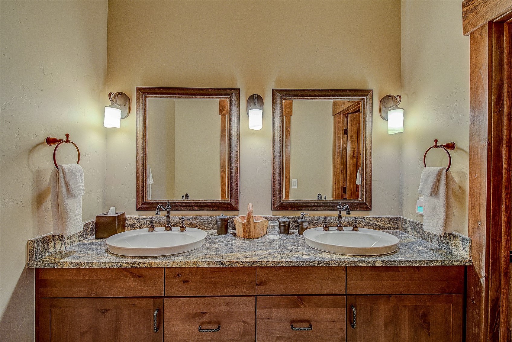 59 Club House Road, Unit C Breckenridge, CO 80424 - Photo 21 of 50 Bathroom featuring double vanity and a textured wall