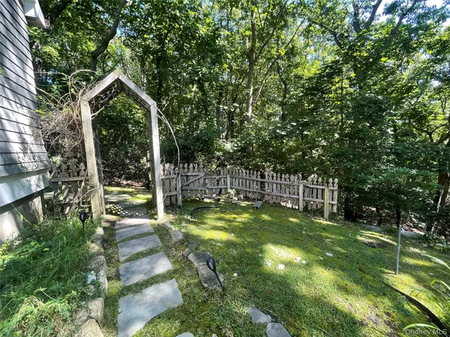 a backyard of a house
