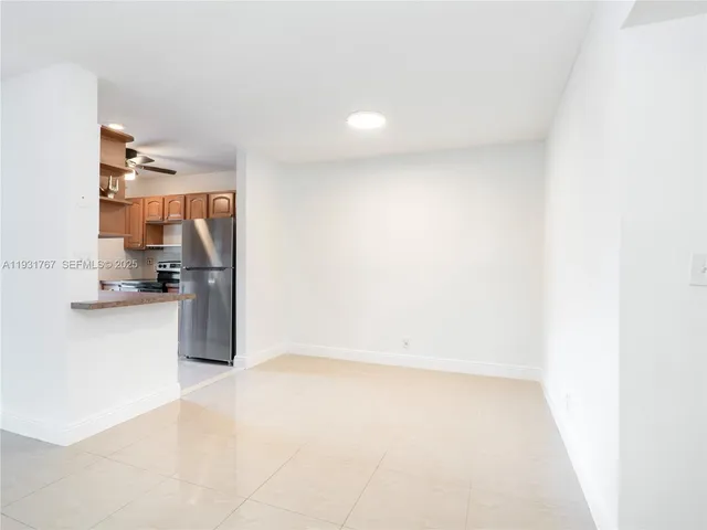 a view of kitchen and living room