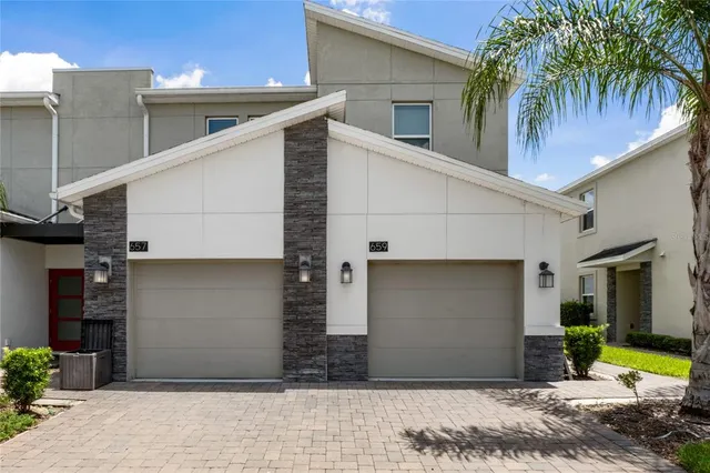 a view of a house with a patio