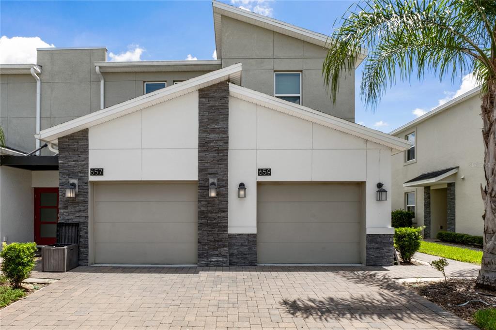 a view of a house with a patio