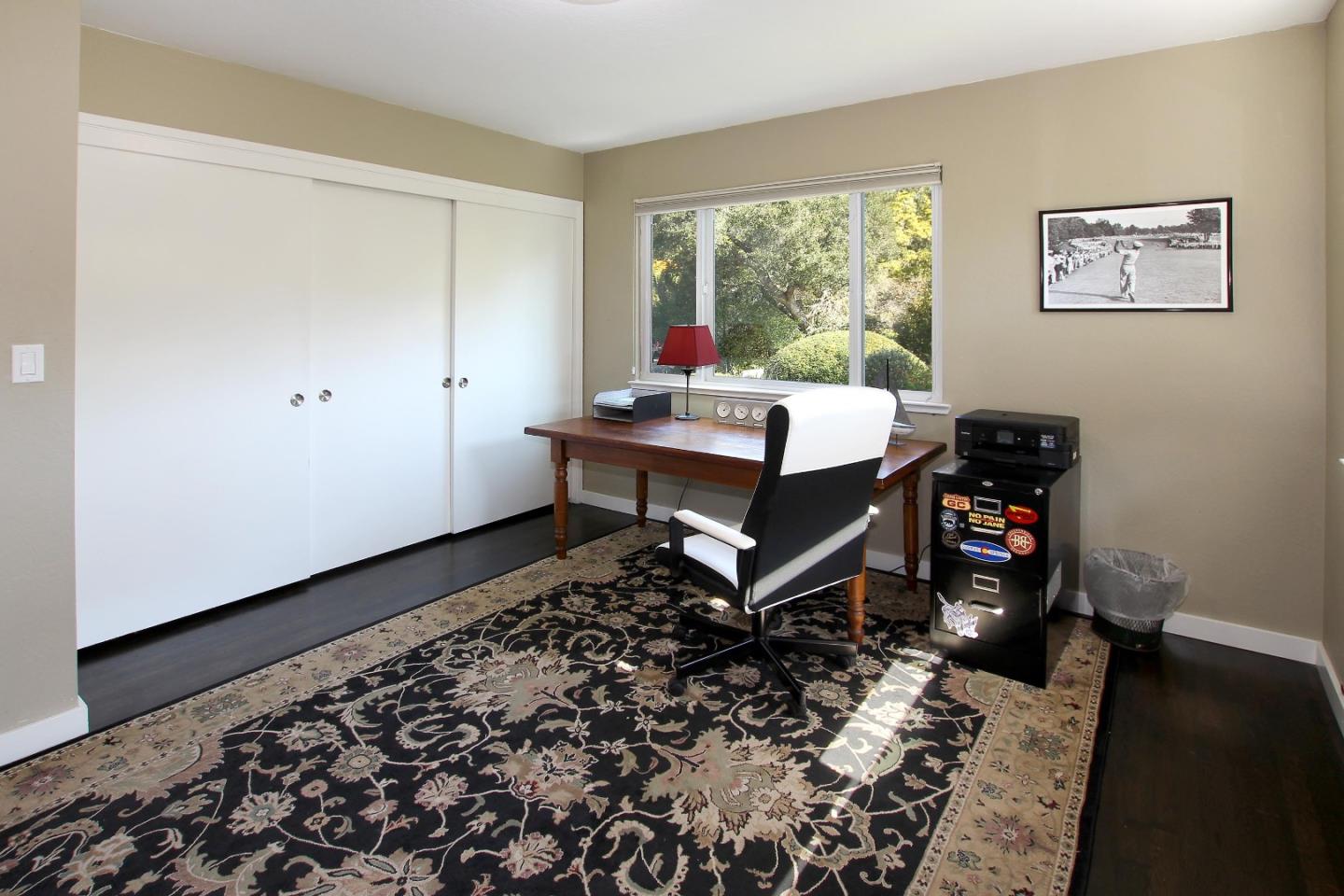 11 Oak Road Santa Cruz, CA 95060 - Photo 34 of 57 a view of a workspace with furniture and a window
