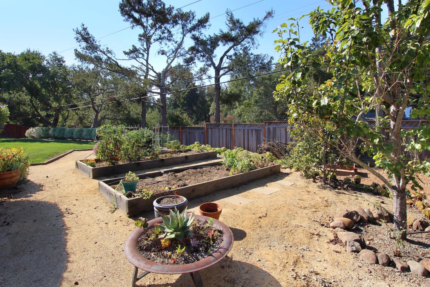 11 Oak Road Santa Cruz, CA 95060 - Photo 49 of 57 a view of a backyard with wooden fence