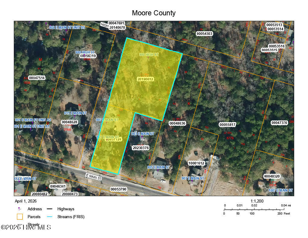 901 East Main Street Aberdeen, NC 28315 - Photo 4 of 43 901 E Main highlighted Overhead lots