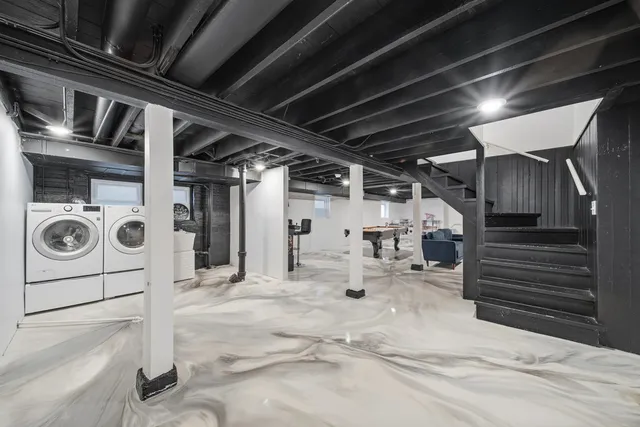 a view of a storage room