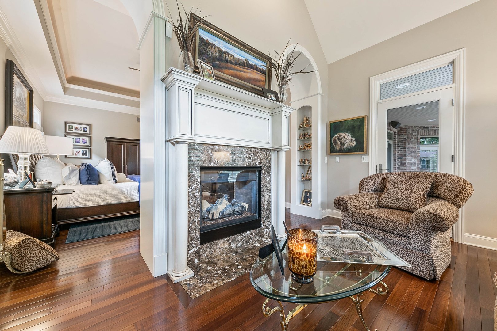 992 Sylvan Circle Naperville, IL 60540 - Photo 17 of 36 a living room with furniture and a fireplace