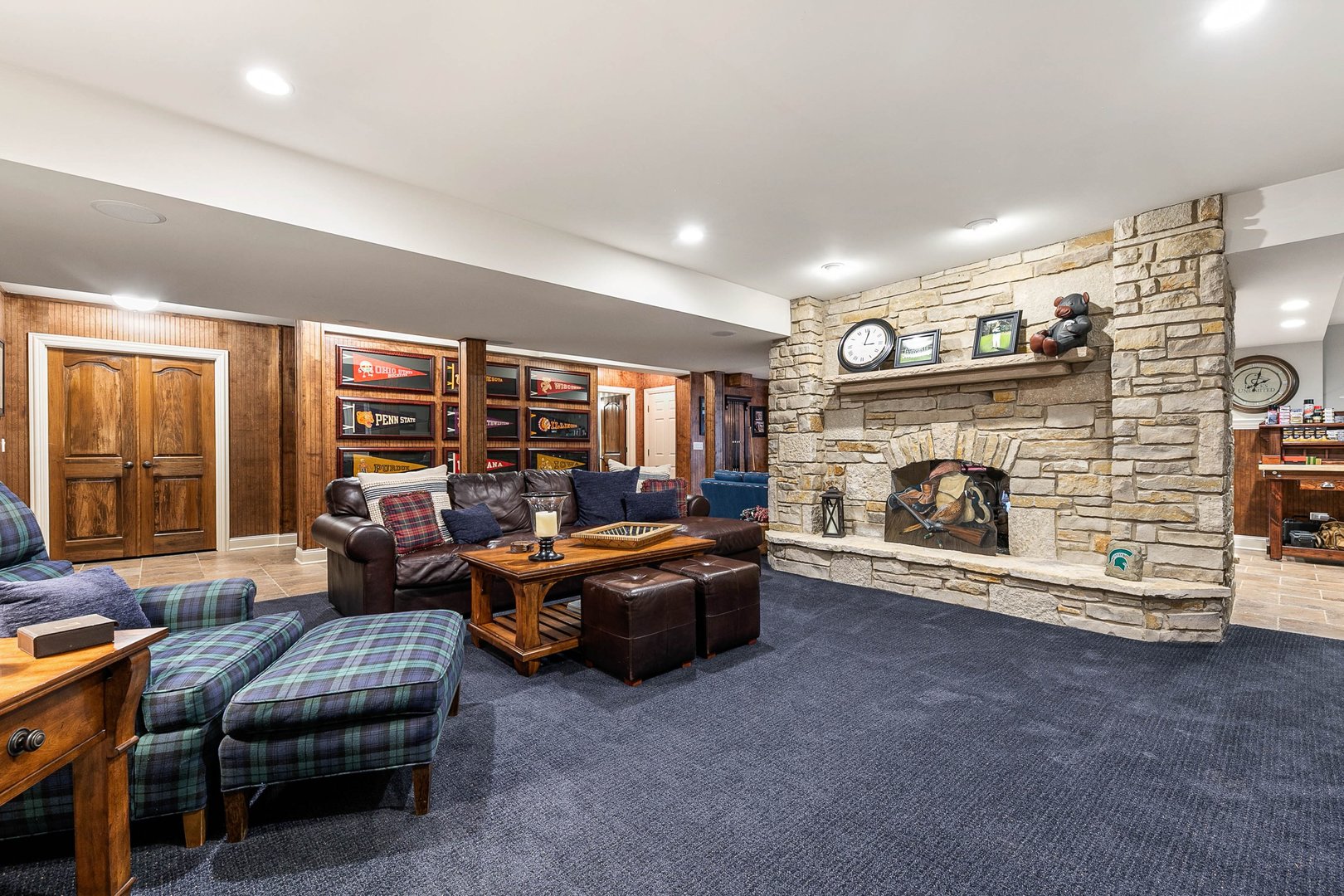 992 Sylvan Circle Naperville, IL 60540 - Photo 24 of 36 a living room with furniture and a fireplace