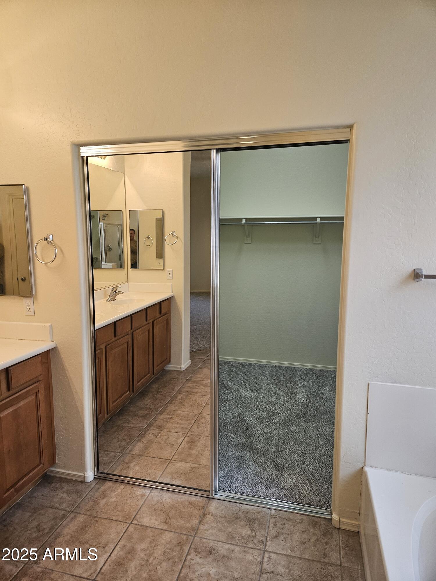 4692 South Calico Road Gilbert, AZ 85297 - Photo 12 of 29 a bathroom with a bathtub sink and mirror