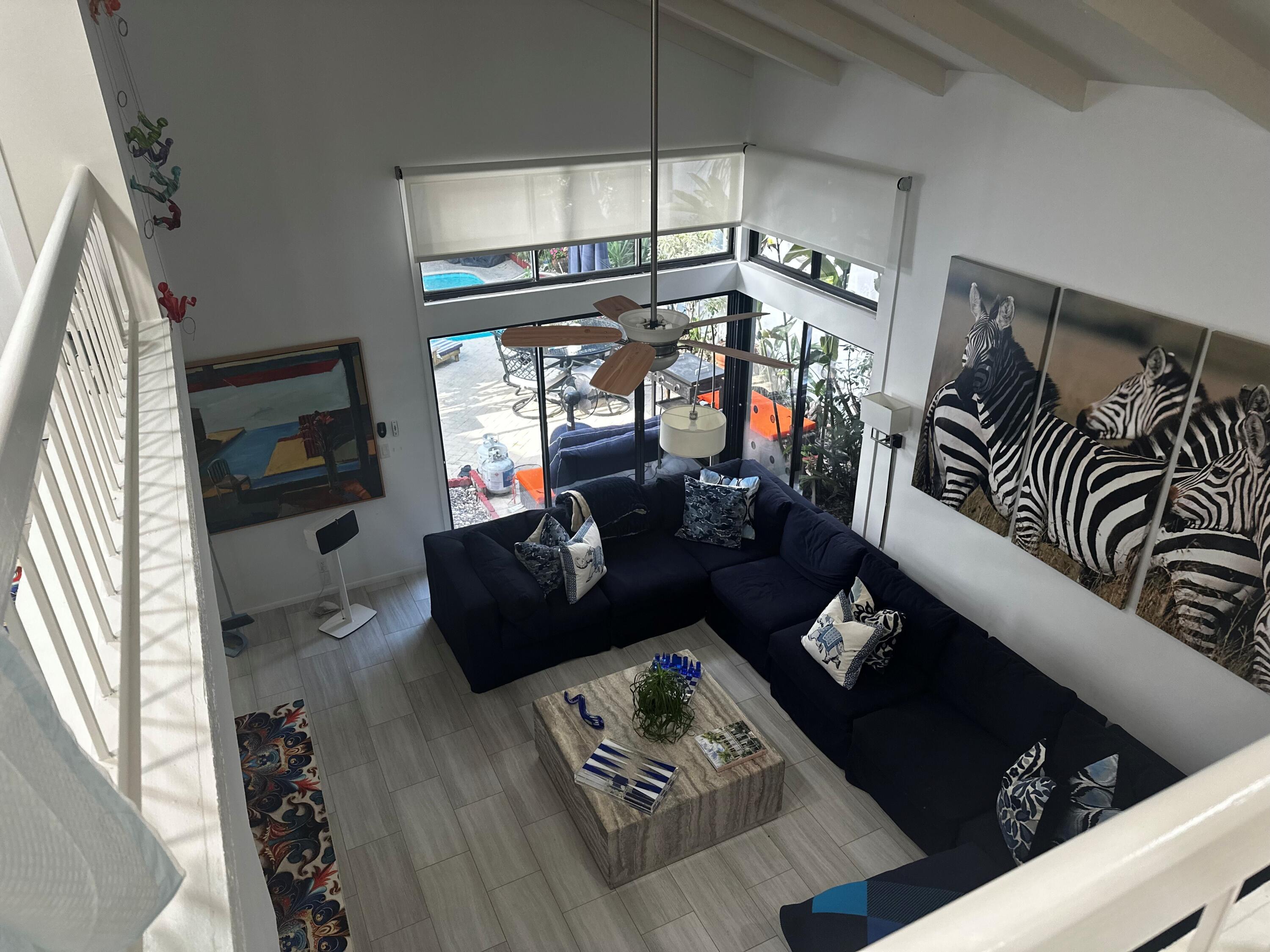 living room from second floor