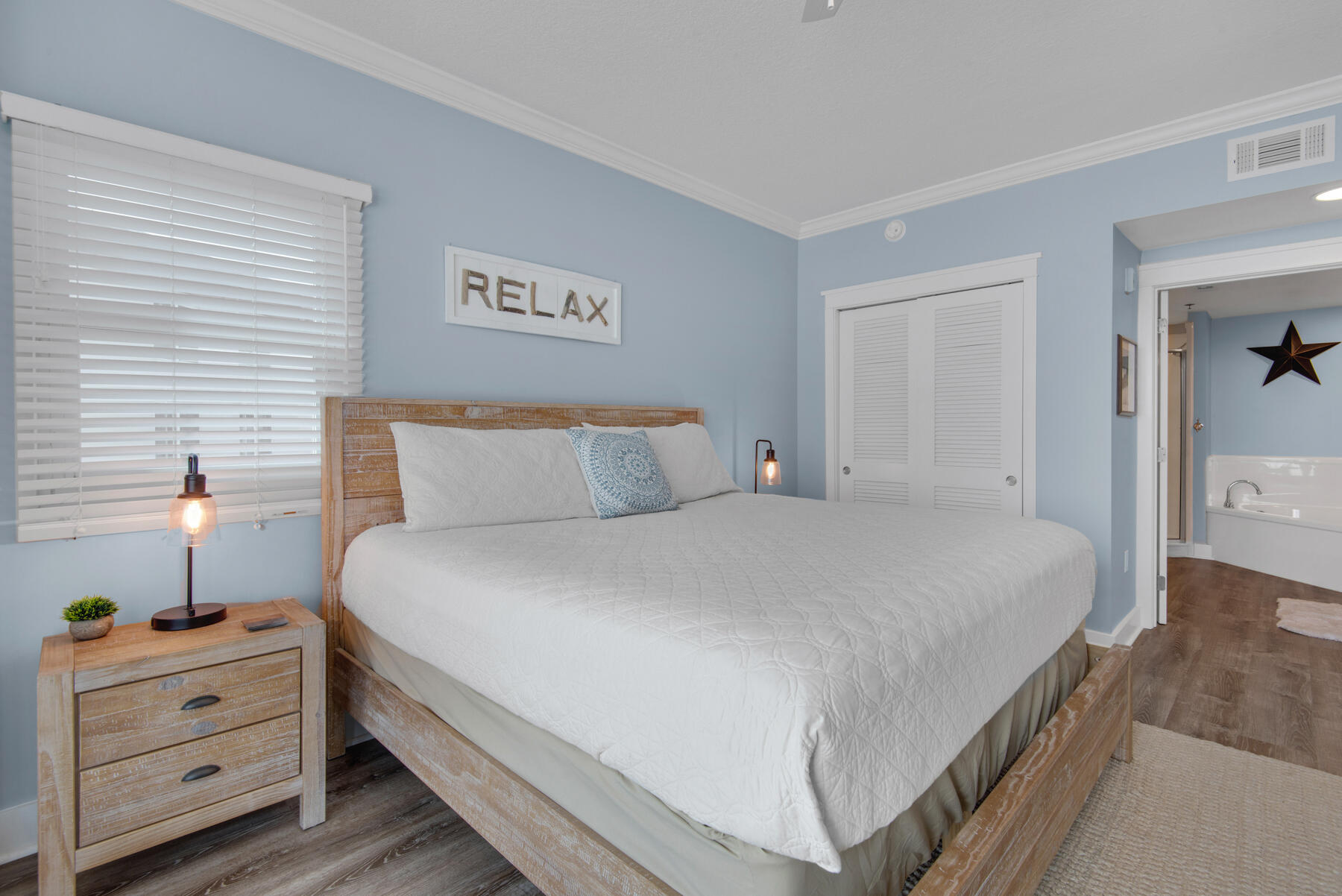 1110 Santa Rosa Boulevard, Unit B501 Fort Walton Beach, FL 32548 - Photo 26 of 51 a bedroom with a bed and a closet