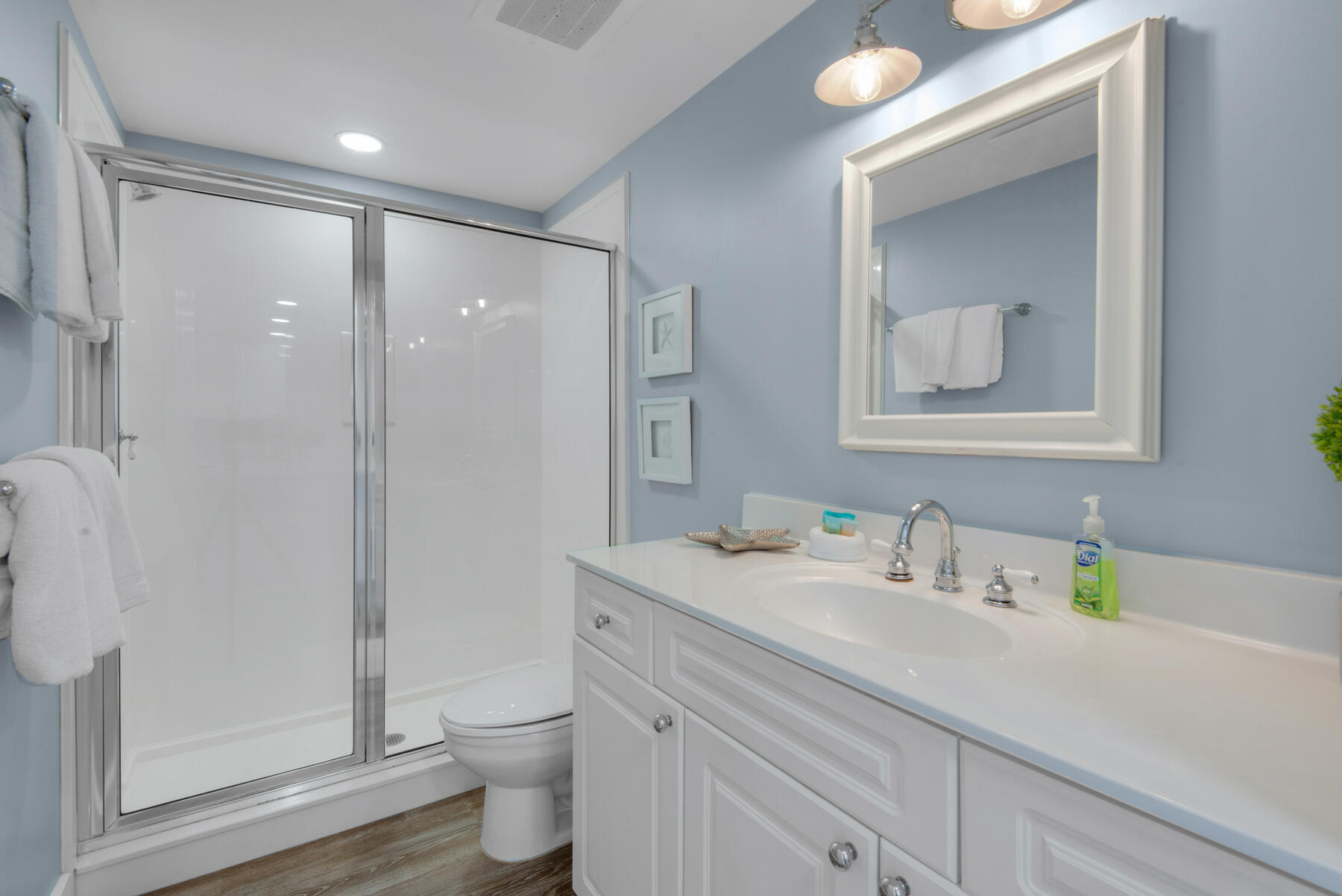 1110 Santa Rosa Boulevard, Unit B501 Fort Walton Beach, FL 32548 - Photo 37 of 51 a bathroom with a sink a toilet and shower
