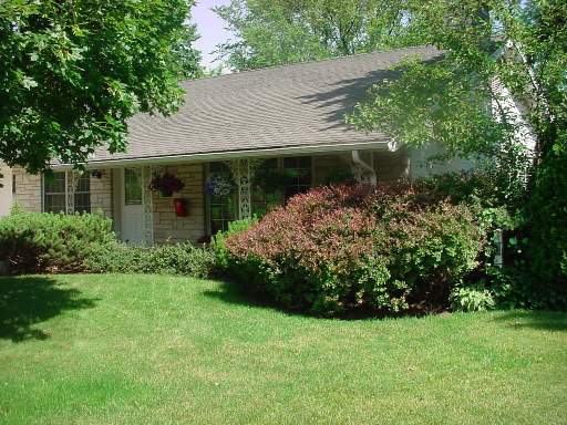 a view of a house with a garden