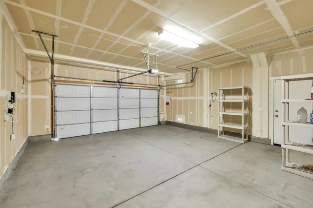 a view of a room with shelves