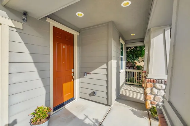 a view of a entryway door front of house