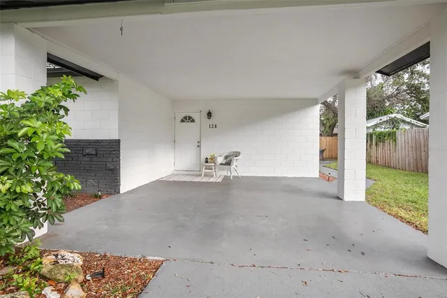 a view of a room with a porch