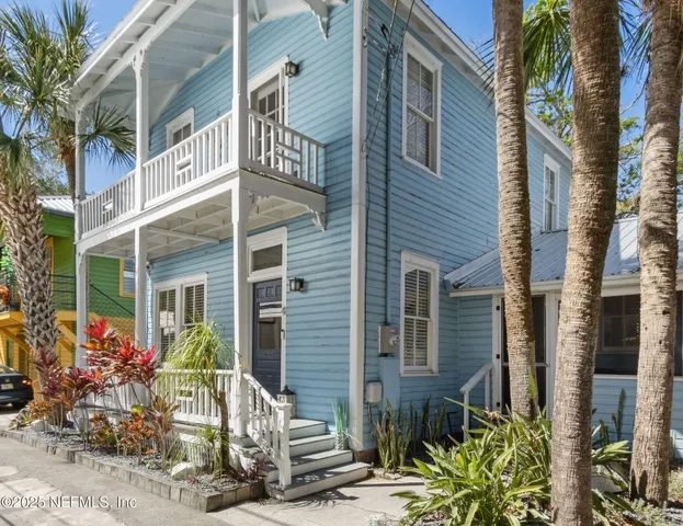 a city view with tall buildings