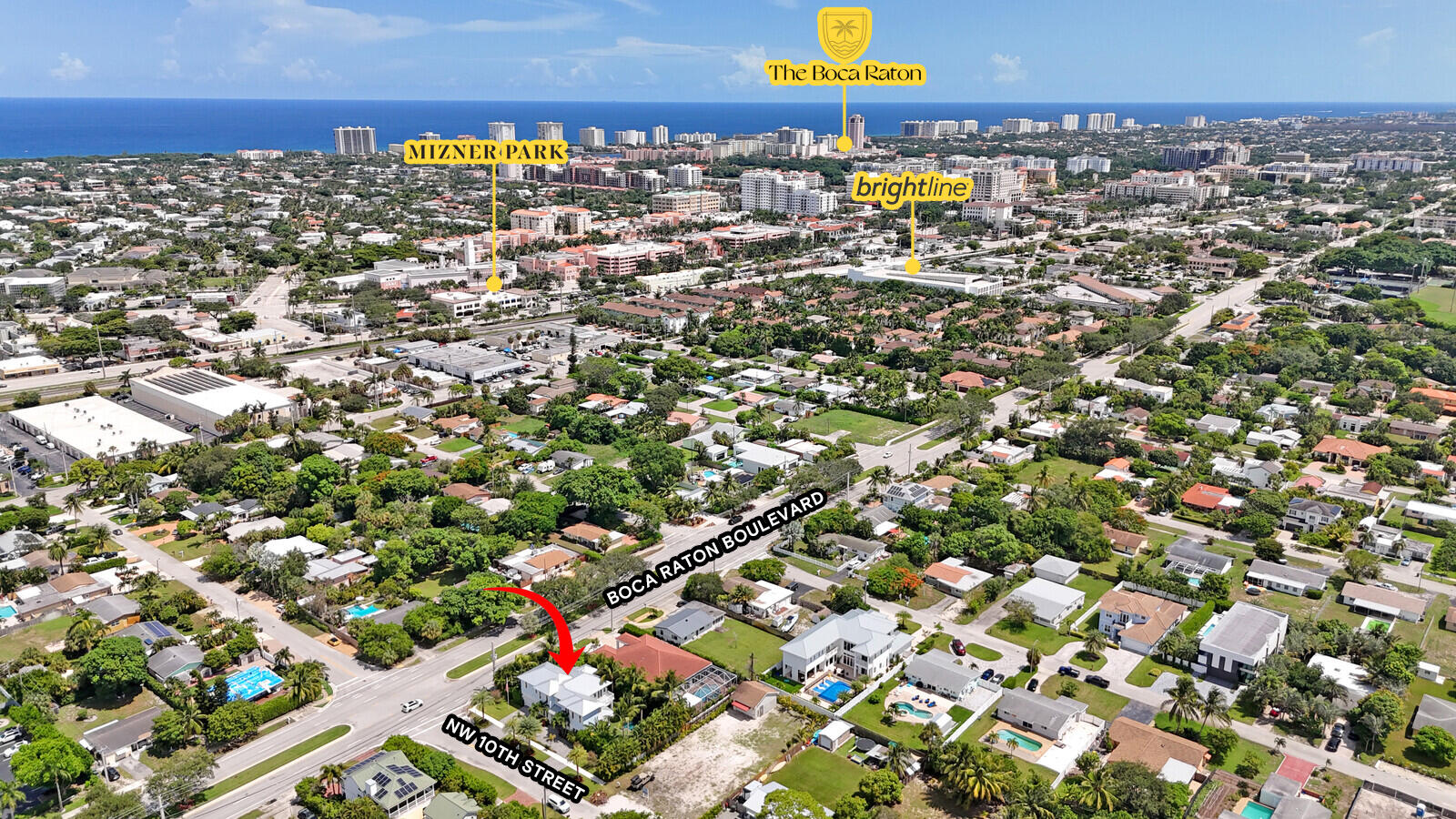 200 Northwest 10th Street Boca Raton, FL 33432 - Photo 58 of 71 66_Aerial_8_mls Marked