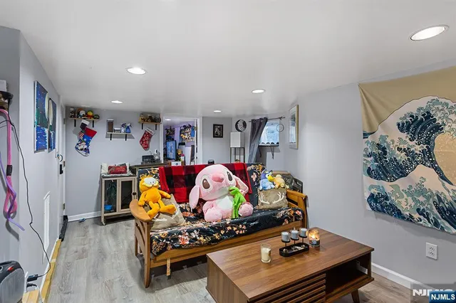 a living room with furniture and a couch