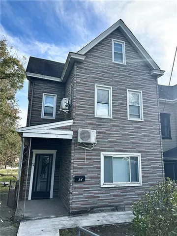 a front view of a house