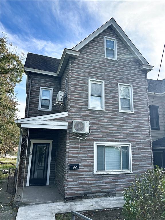 a front view of a house